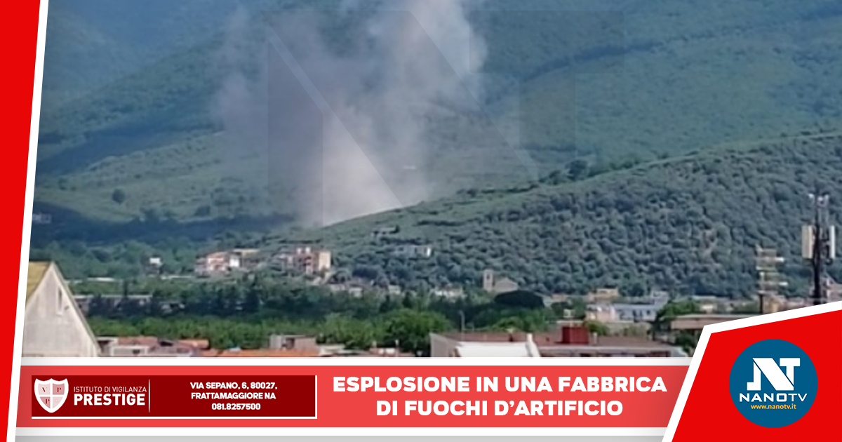 Roccarainola: esplosione in una fabbrica di fuochi d’artificio
