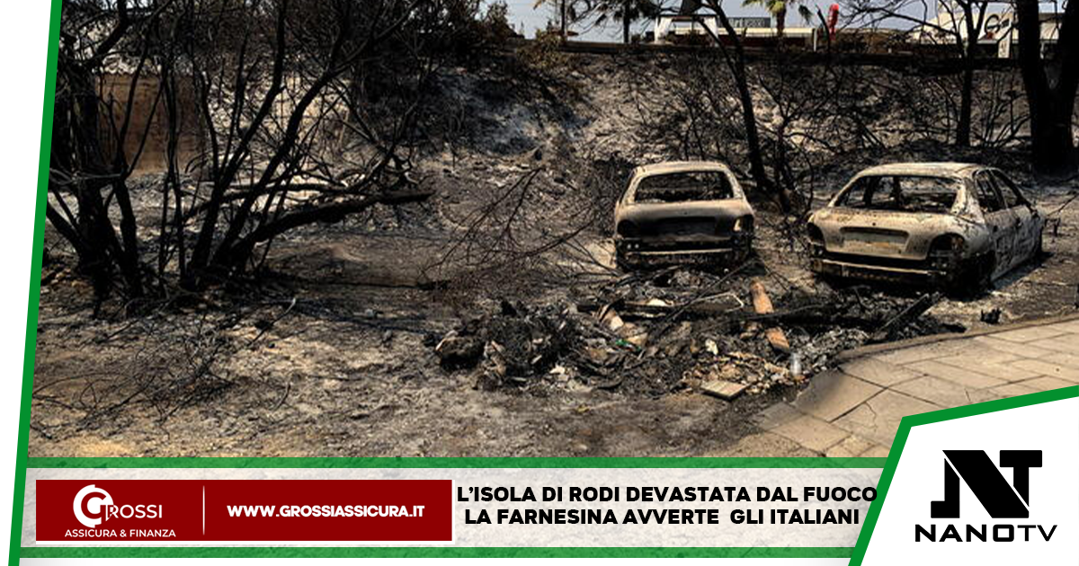 Grecia: emergenza incendi sull’isola di Rodi, la Farnesina sconsiglia di recarsi sull’isola greca