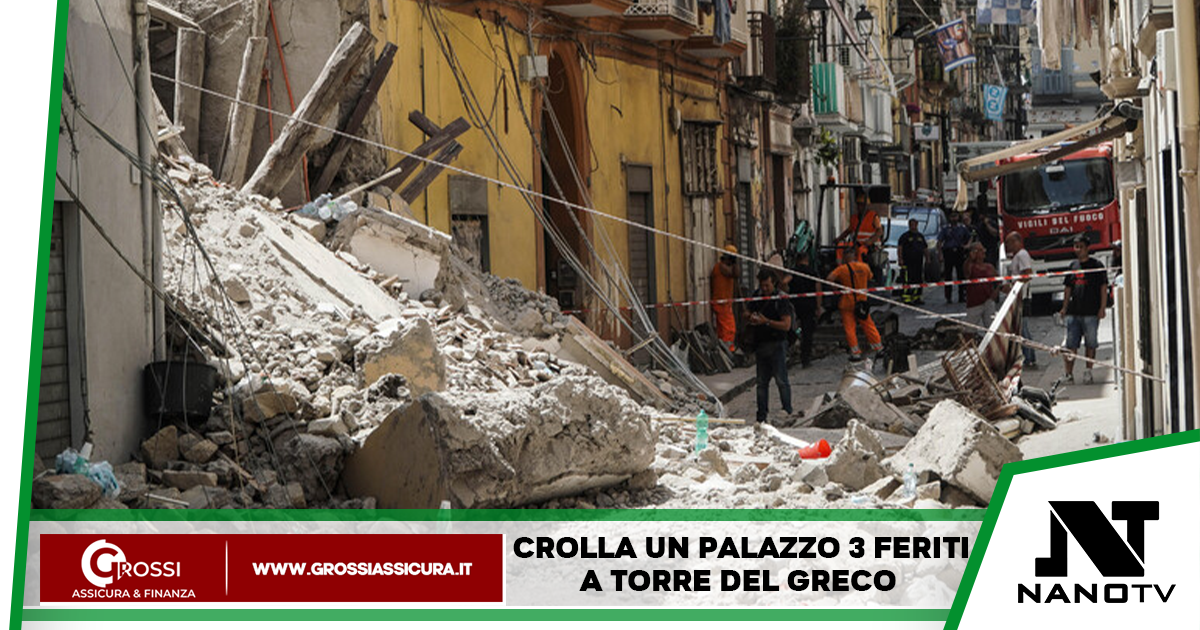 Torre del Greco, Napoli: crolla edificio in centro, 3 persone ferite ed estratte dalle macerie