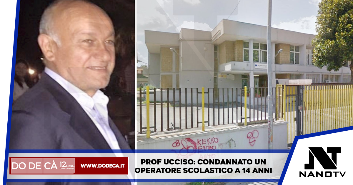 Prof ucciso: condannato un operatore scolastico a 14 anni