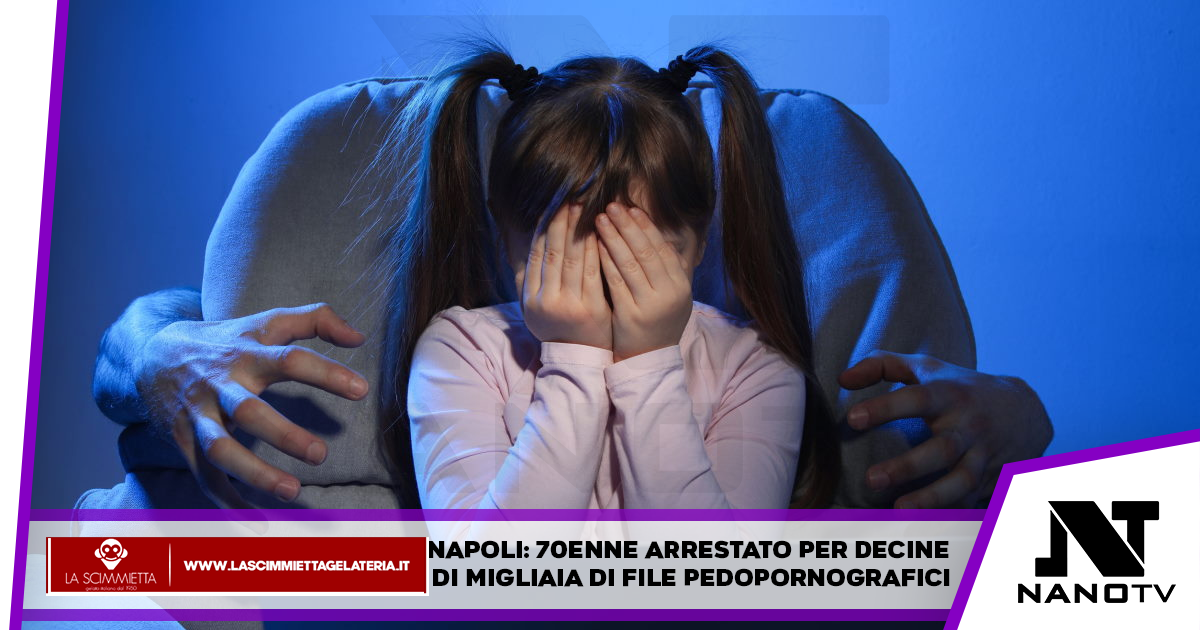 Napoli: 70enne arrestato per decine di migliaia di file pedopornografici
