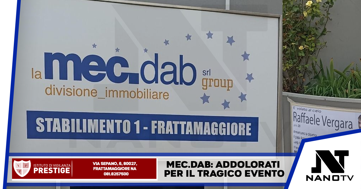 Mec.Dab: addolorati per il tragico evento