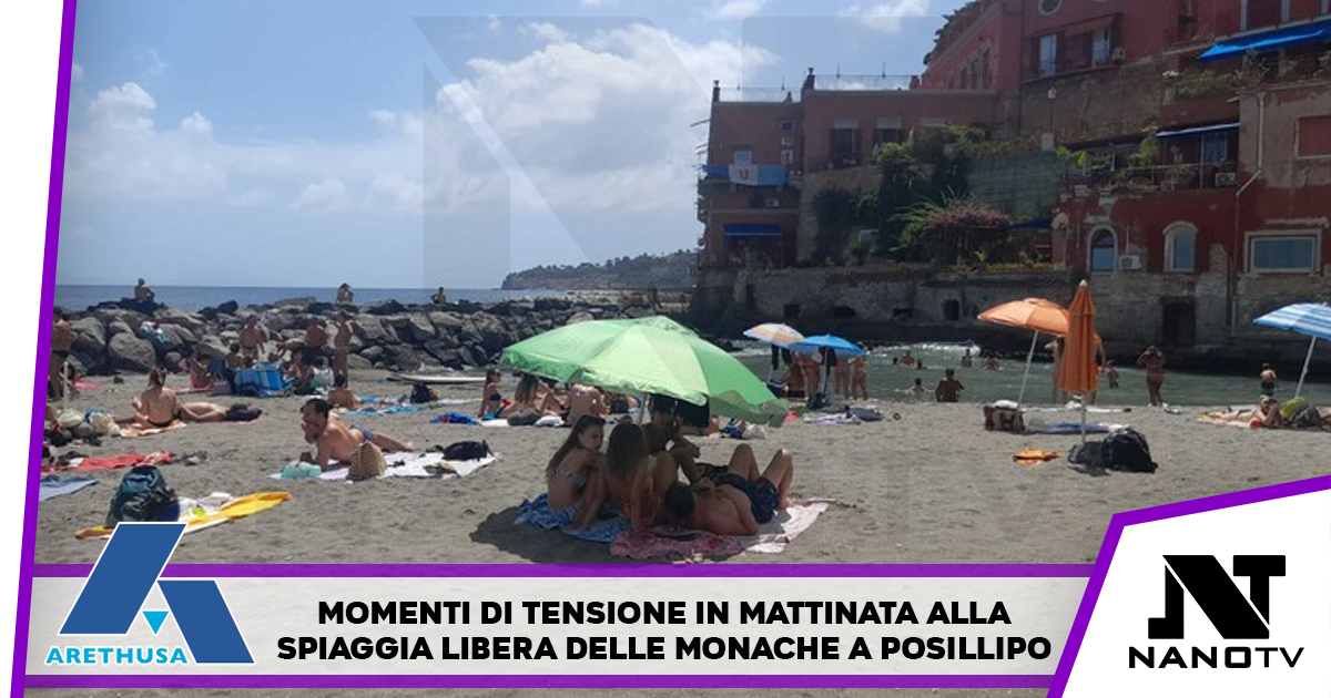 Vietato l’ingresso a spiaggia per maltempo, tensione a Napoli. Forzato il blocco, poi forze dell’ordine autorizzano ingressi