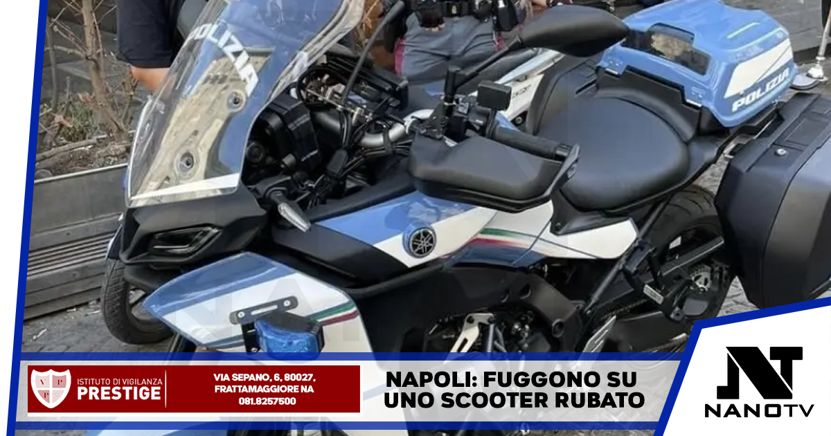 Napoli: fuggono su uno scooter rubato