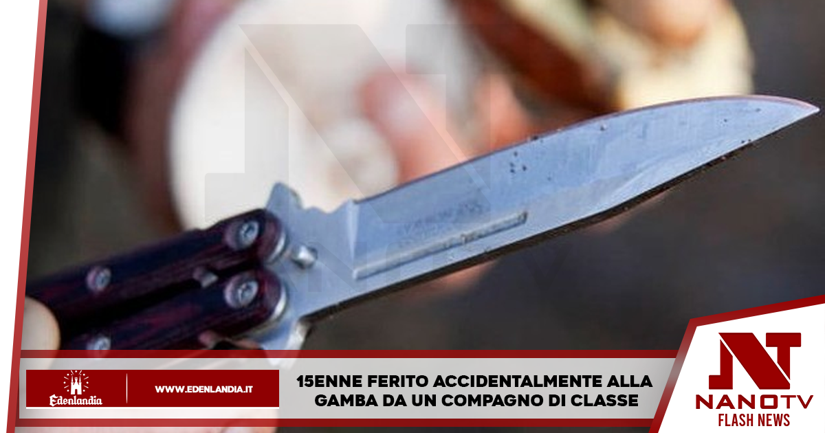 15enne ferito alla gamba da un compagno di classe