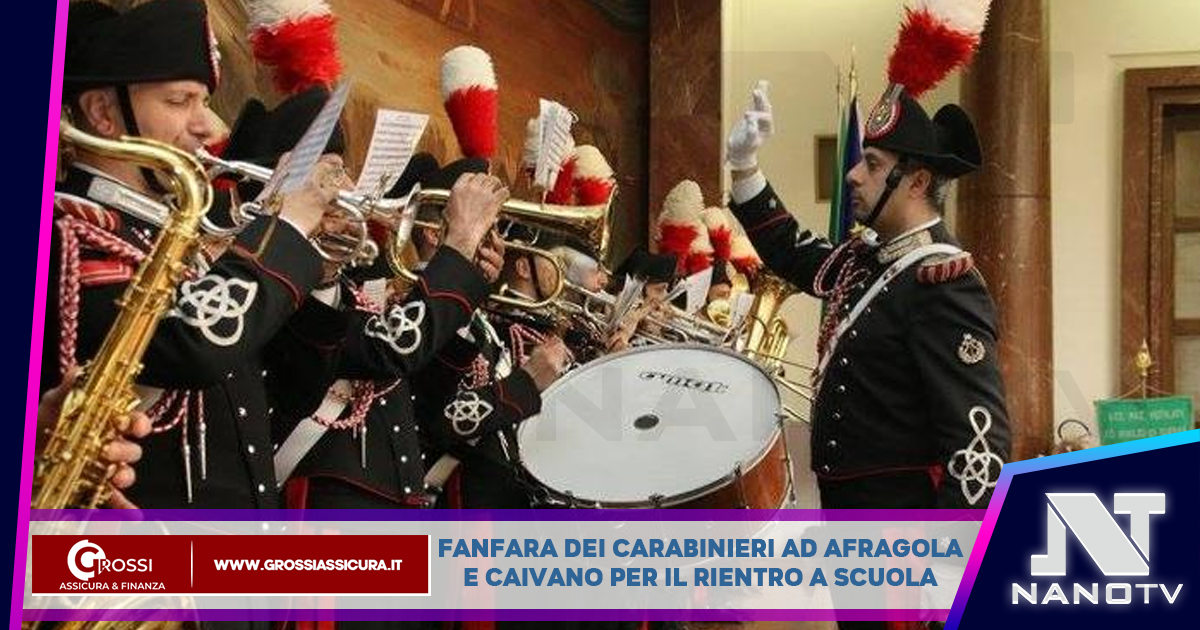 Fanfara dei Carabinieri ad Afragola e Caivano per il rientro a scuola