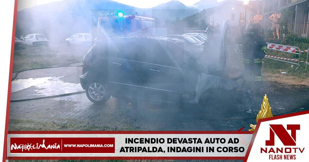Incendio devasta auto ad Atripalda, indagini in corso