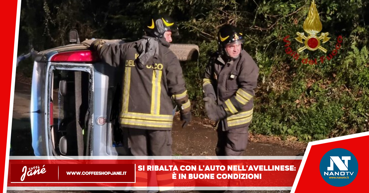 Si ribalta con l’auto nell’avellinese: è in buone condizioni