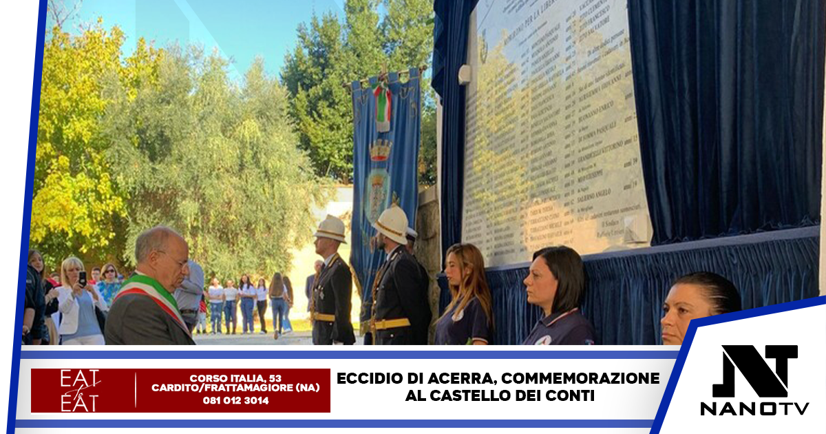 Acerra, Napoli: Eccidio di Acerra, commemorazione al Castello dei Conti con gli alunni delle scuole