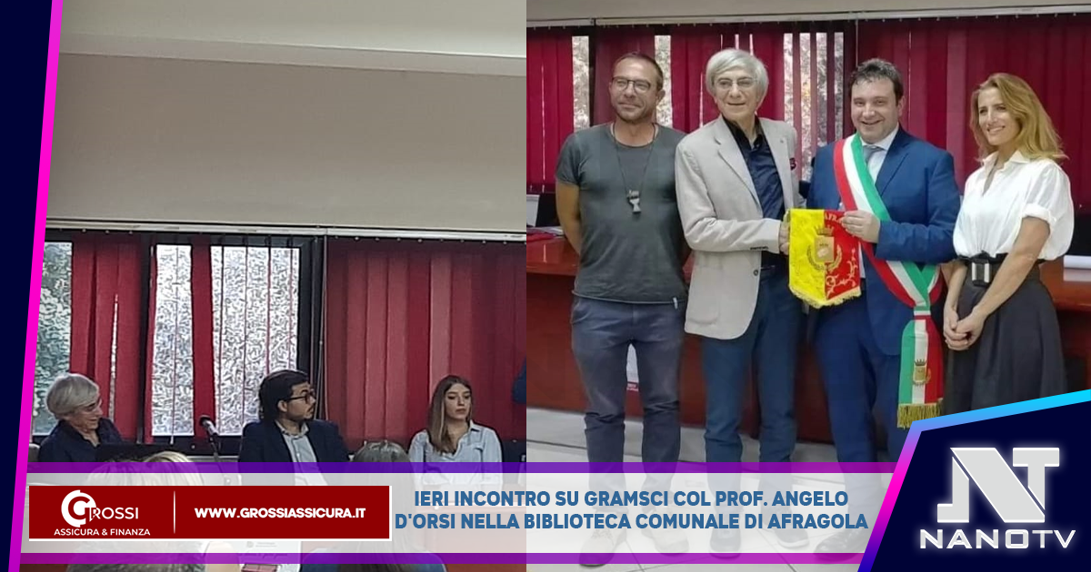 Ieri incontro su Gramsci col prof. Angelo d’Orsi nella Biblioteca Comunale di Afragola