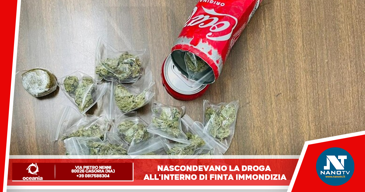 Nascondevano la droga all’interno di finta immondizia