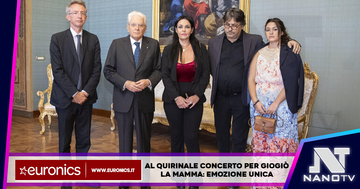 Roma: Al Quirinale concerto per Giogiò. Emozione unica per la mamma il papà e la sorella di Giovanbattista