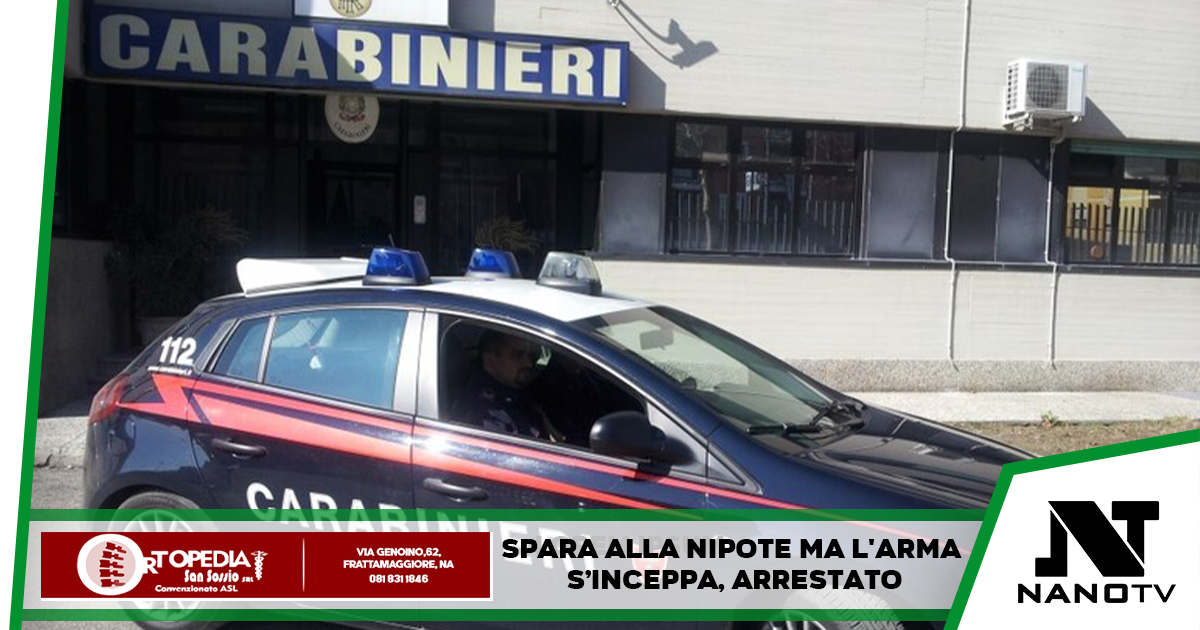 Ercolano, Napoli: Spara alla nipote ma l’arma si inceppa, 55enne arrestato dai Carabinieri