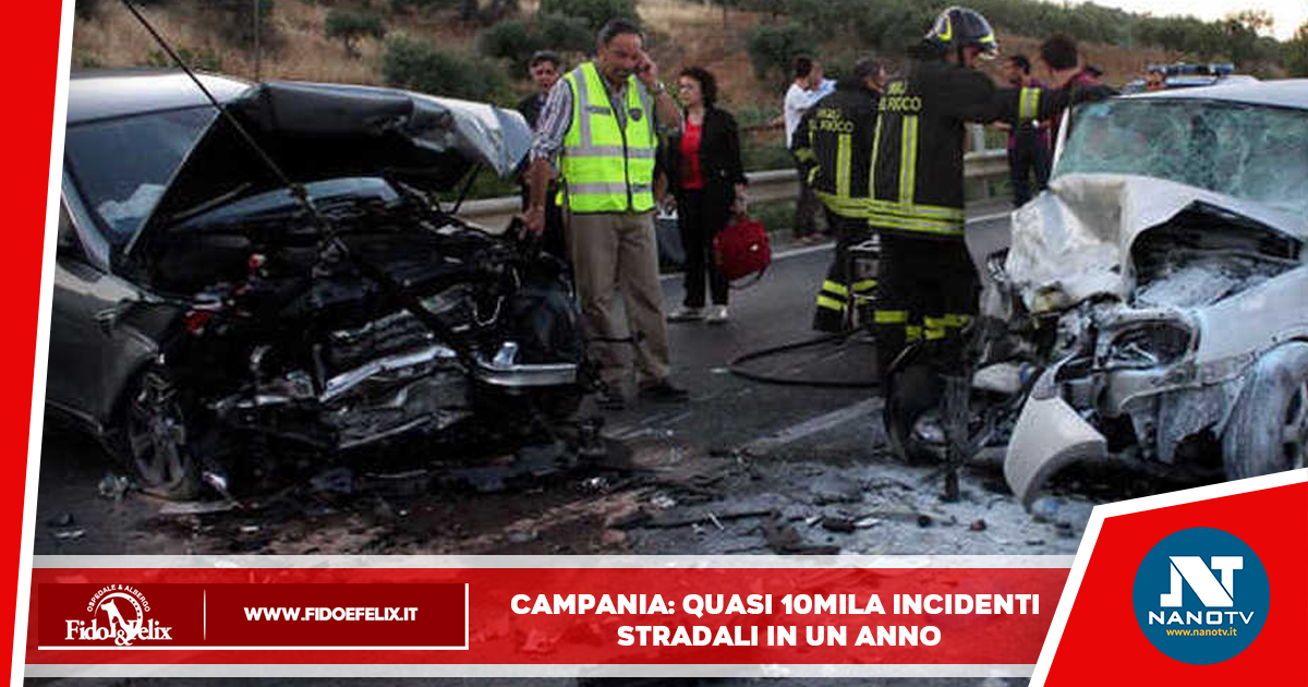 Campania: quasi 10mila incidenti stradali in un anno