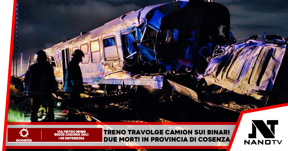 Corigliano, Cosenza: Treno travolge un camion fermo sui binari, due morti in provincia di Cosenza