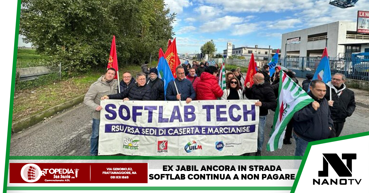 Caserta: Lavoratori ex Jabil ancora in corteo per strada, “Softlab continua a non pagare ciò che ci è dovuto”