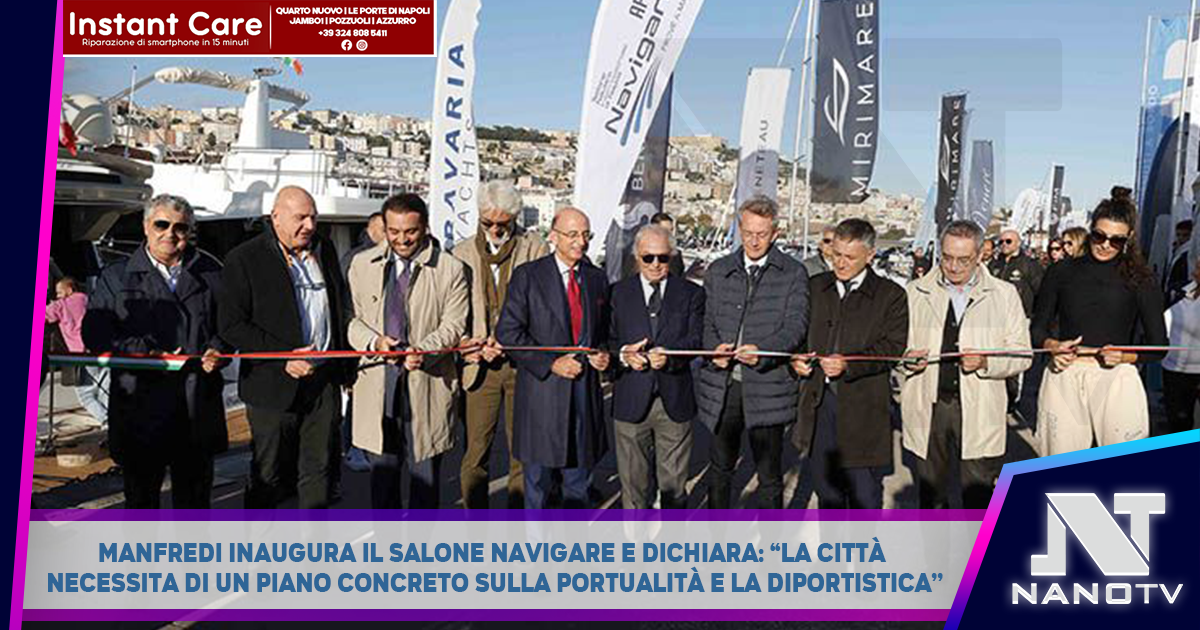 Manfredi inaugura il Salone Navigare e dichiara: “La città necessita di un piano concreto sulla portualità e la diportistica”.