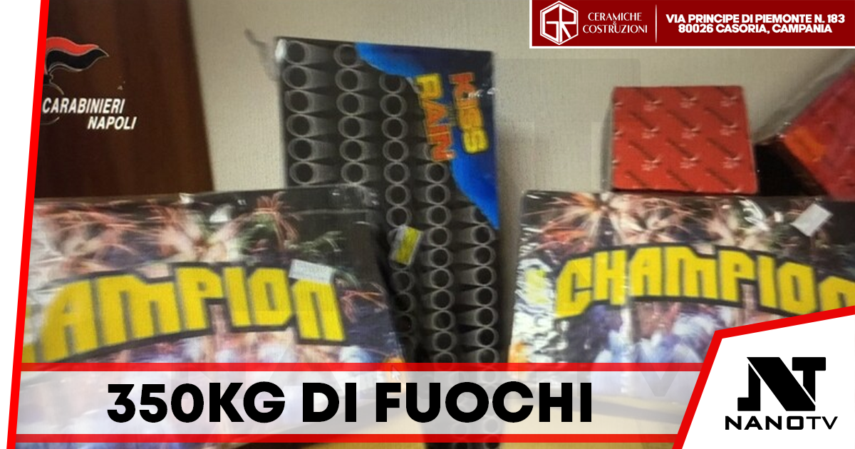 Nel Napoletano 350kg di botti su furgone, anche ‘bomba scudetto’
