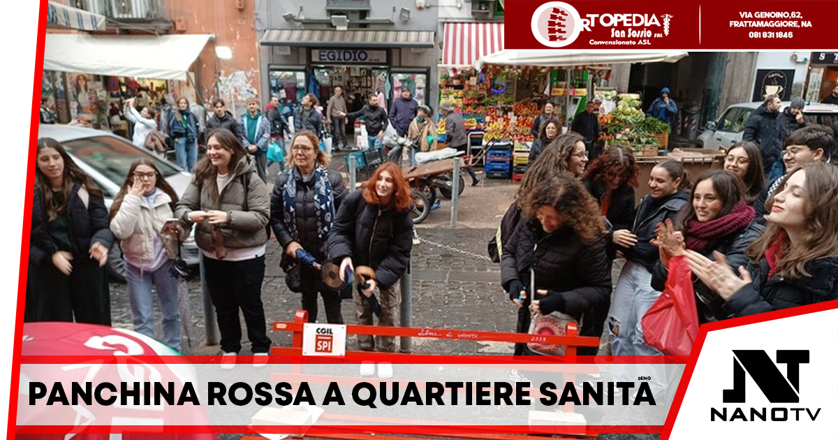 Una panchina rossa nella Sanità contro violenza di genere