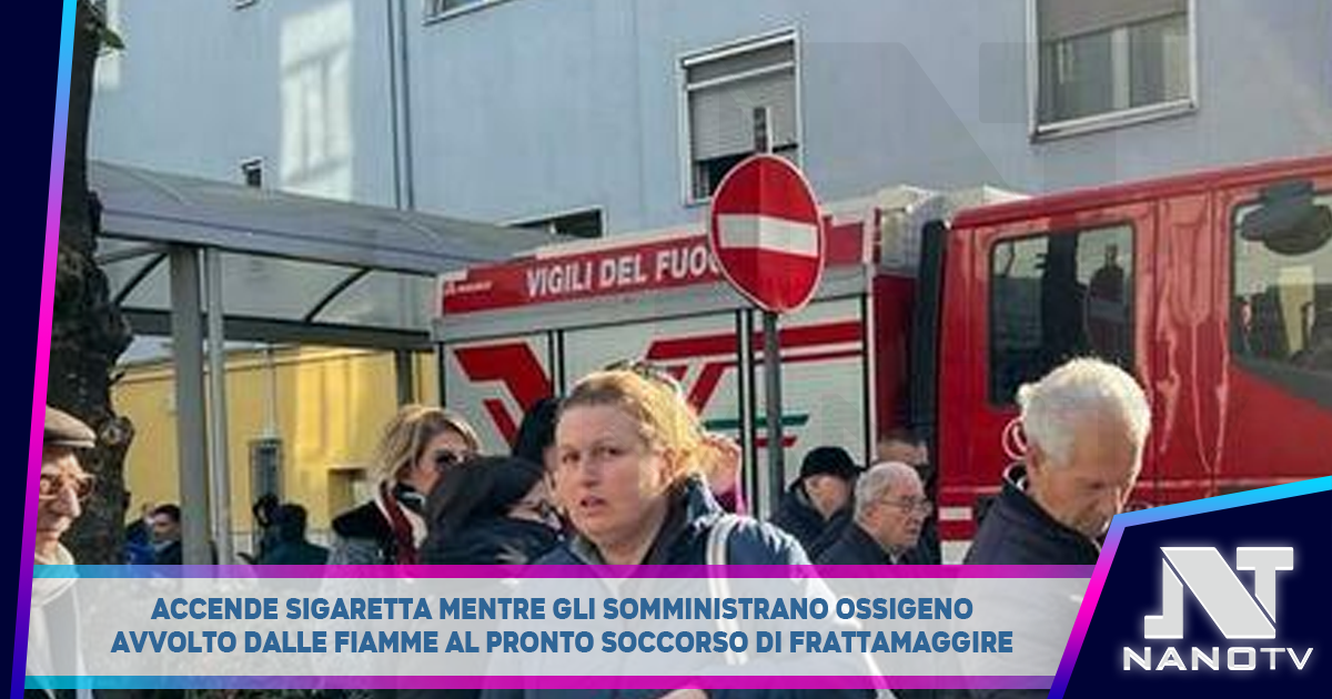 Incendio Pronto Soccorso Frattamaggiore: prende fuoco bombola mentre somministra ossigeno