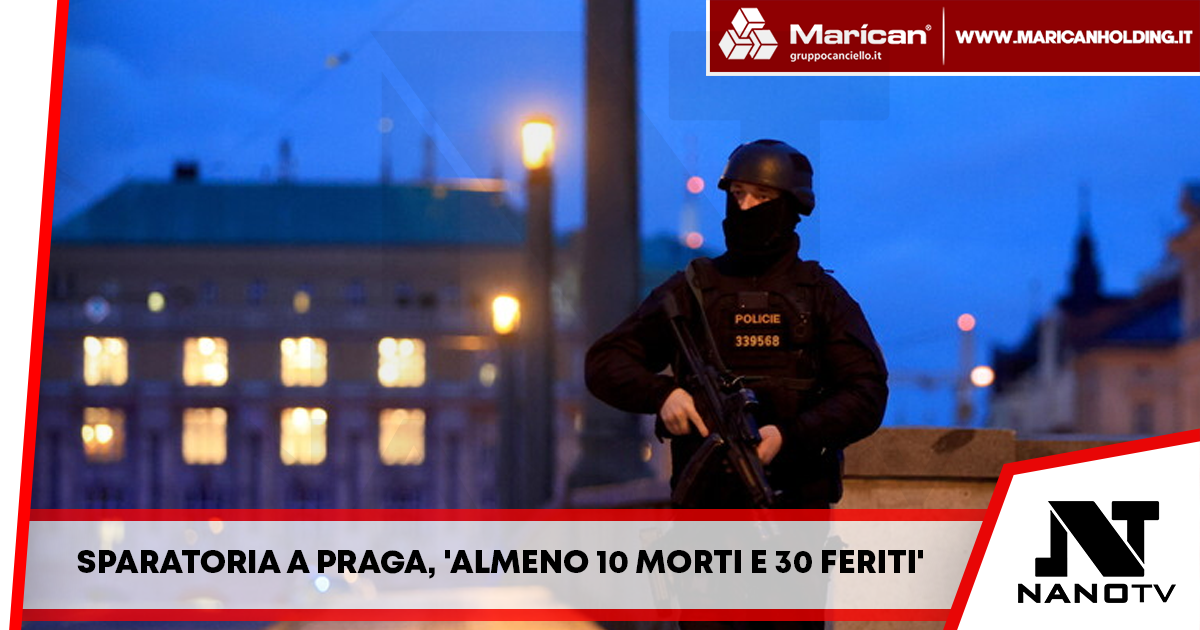 Sparatoria a Praga, almeno 10 morti e 30 feriti