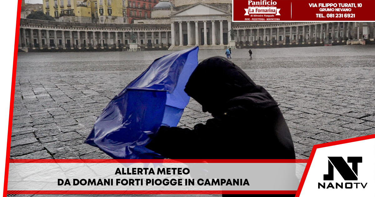Allerta Meteo: da domani forti piogge in Campania