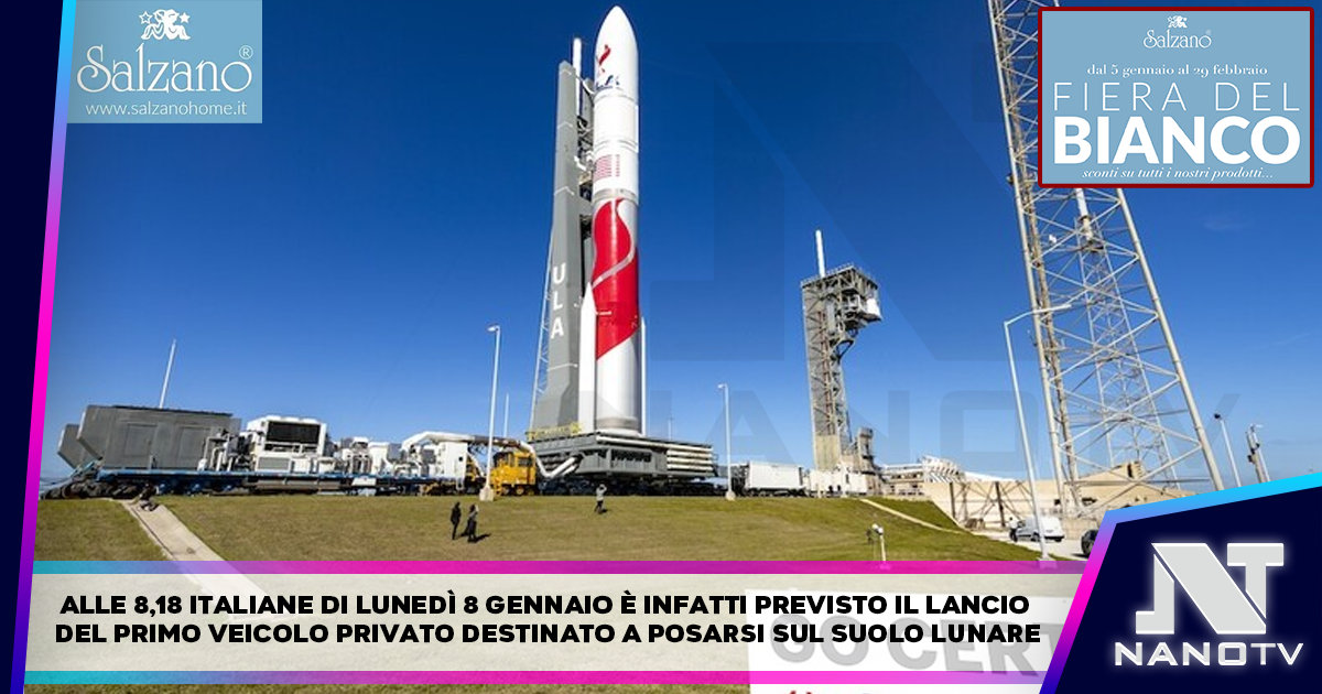 Luna, tutto pronto per il lancio del primo lander privato: Diretta TV alle 8,18 di domani 8 gennaio