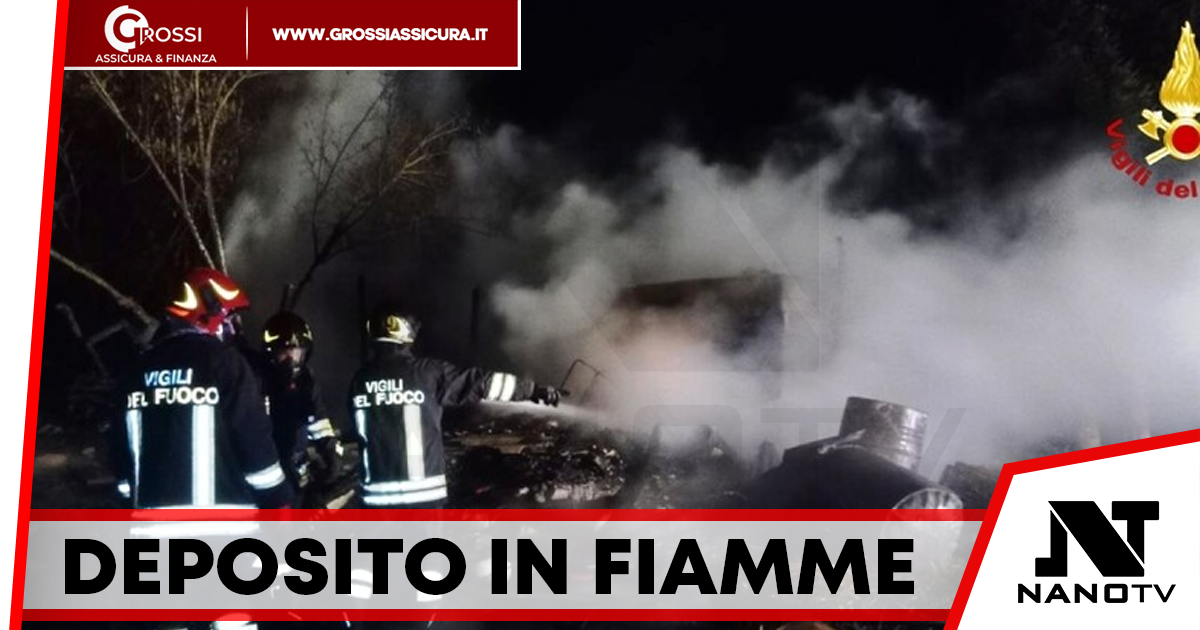Deposito agricolo in fiamme nell’Avellinese