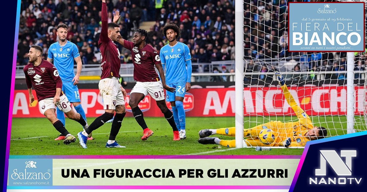 Notte fonda per il Napoli, travolto per 3-0 dal Torino