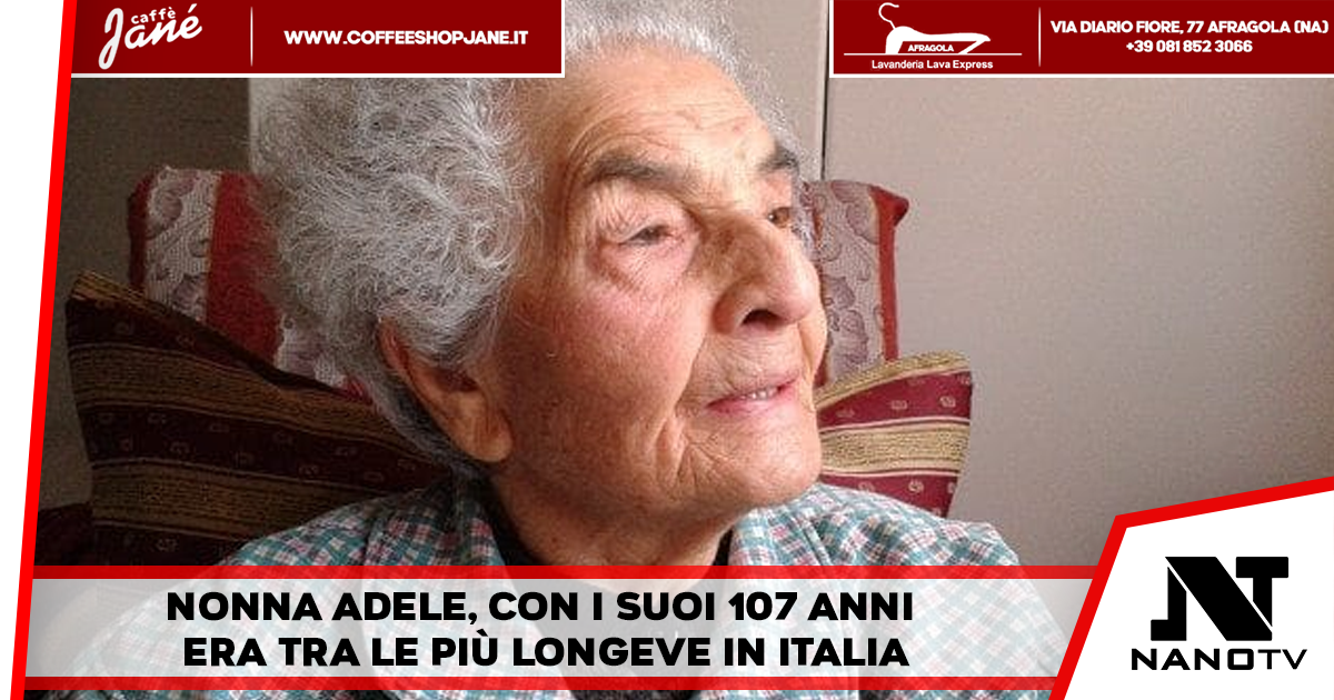 Padula in lutto per la morte di Nonna Adele. Con i suoi 107 anni, era tra le più longeve in Italia