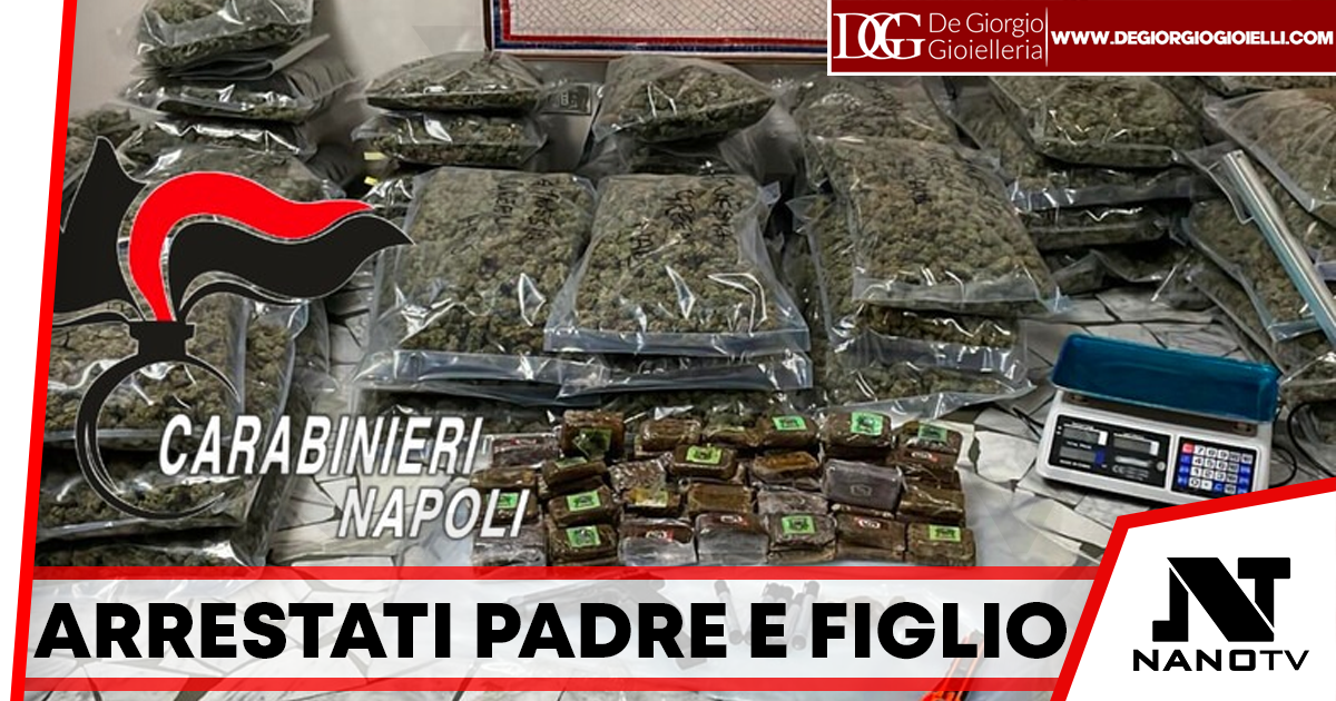 CASORIA: In casa oltre 60 chili di droga, in manette padre e figlio