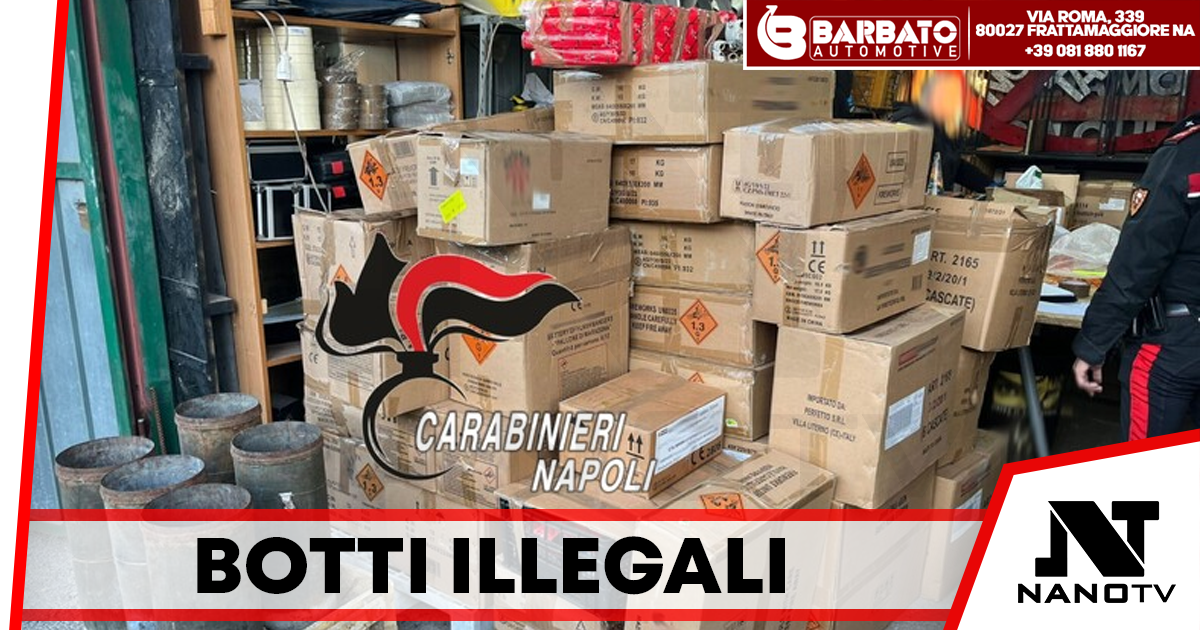 Botti illegali nel napoletano: tre denunce scoperte dai carabinieri a Giugliano