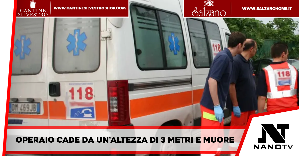Casalnuovo di Napoli – Operaio di 35 anni precipita da tre metri di altezza e muore