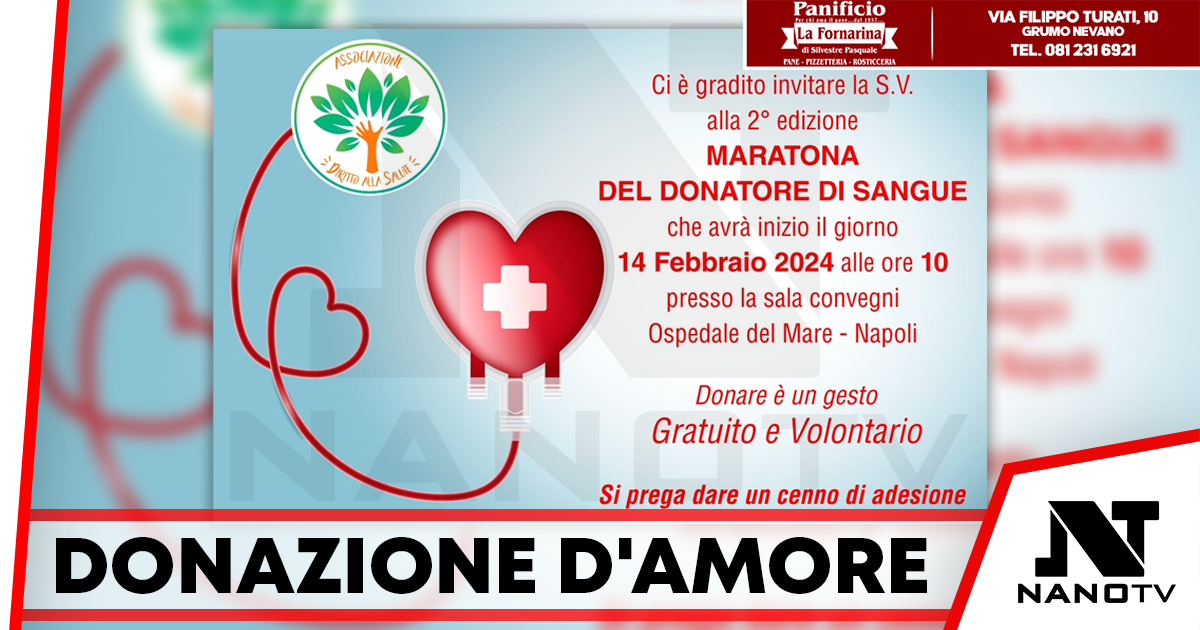 Successo per la Seconda Edizione della Maratona del Donatore di Sangue a Napoli