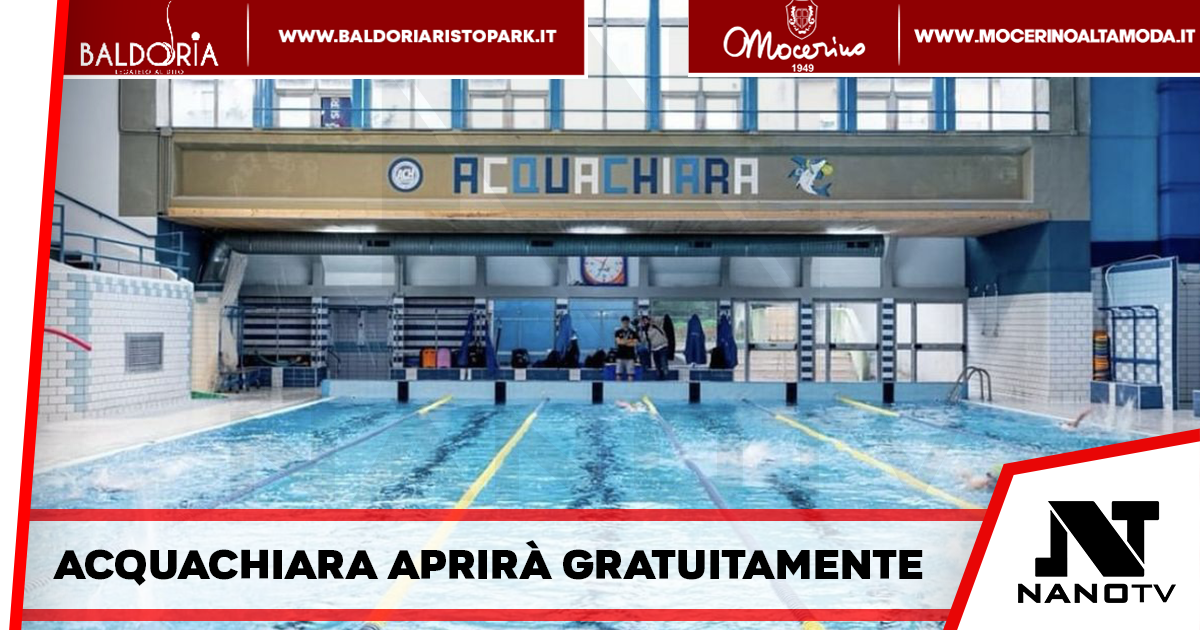 Frullone – La piscina di Acquachiara aprirà gratuitamente a tutti domenica 17 marzo, tutte le info