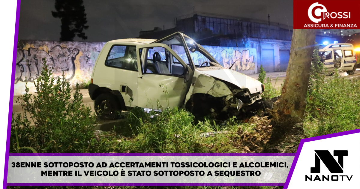 Napoli. 38enne perde il controllo dell’auto e termina corsa contro albero