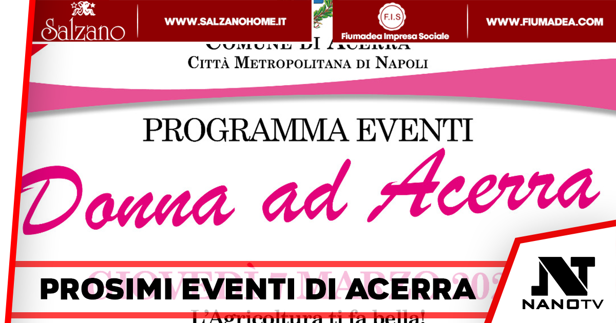 Acerra – Arte, salute e una ‘maglietta rossa’: ecco gli eventi promossi dall’amministrazione comunale per la parità di genere.