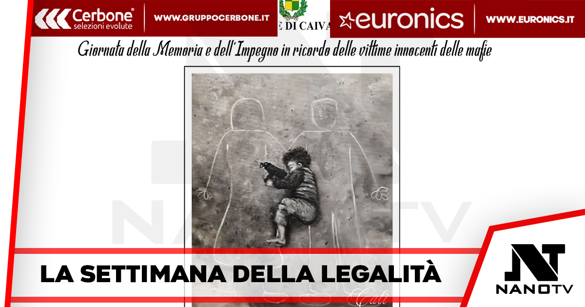 Caivano – La settimana della legalità dal 18 al 22 marzo, tutte le info