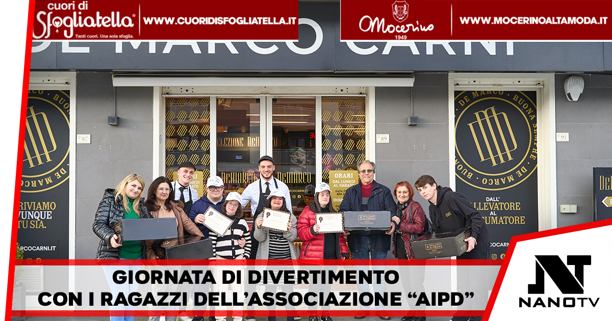 Trentola Ducenta – Una giornata di condivisione e divertimento tra i ragazzi dell’AIPD e i macellai della macelleria De Marco Carni