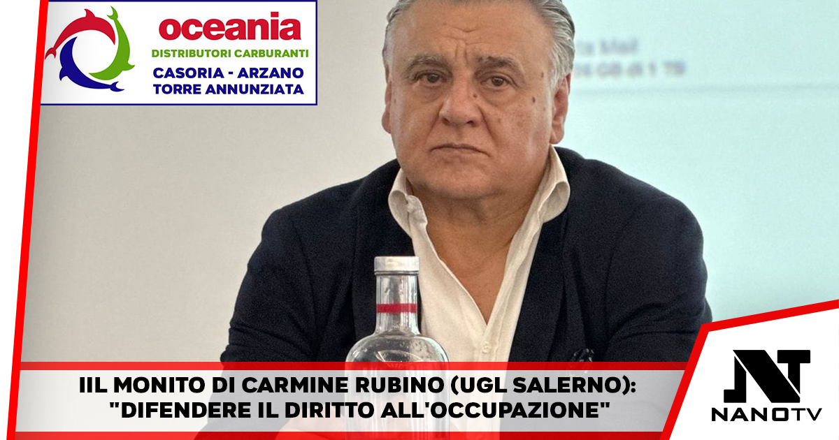 Primo maggio, il monito di Carmine Rubino (Ugl Salerno): “Difendere il diritto all’occupazione”