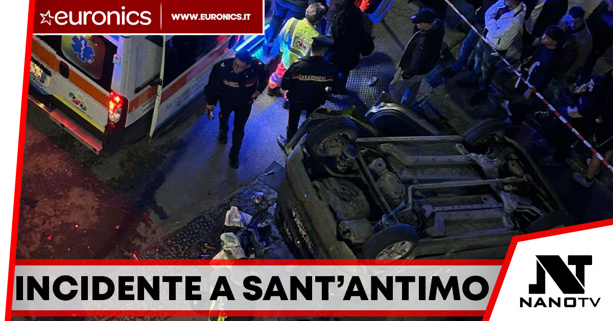 Rocambolesco incidente a Sant’Antimo: Panda si ribalta in strada