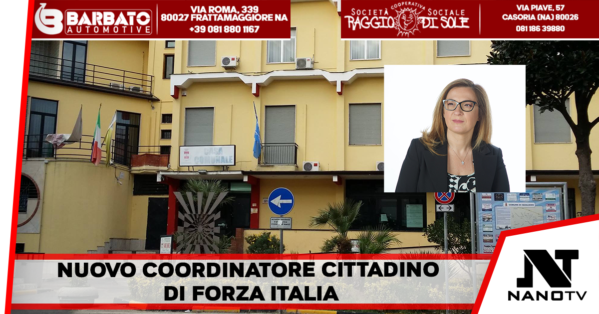 Qualiano – Annarita Patriarca nomina il nuovo coordinatore cittadino di Forza Italia