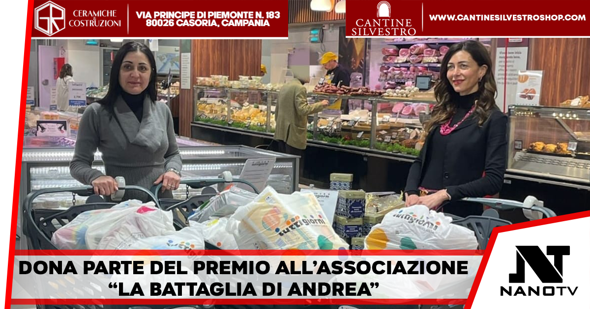 Cardito – Vince il secondo premio e dona una parte all’associazione “La Battaglia di Andrea”, il gruppo di palo raddoppia la cifra