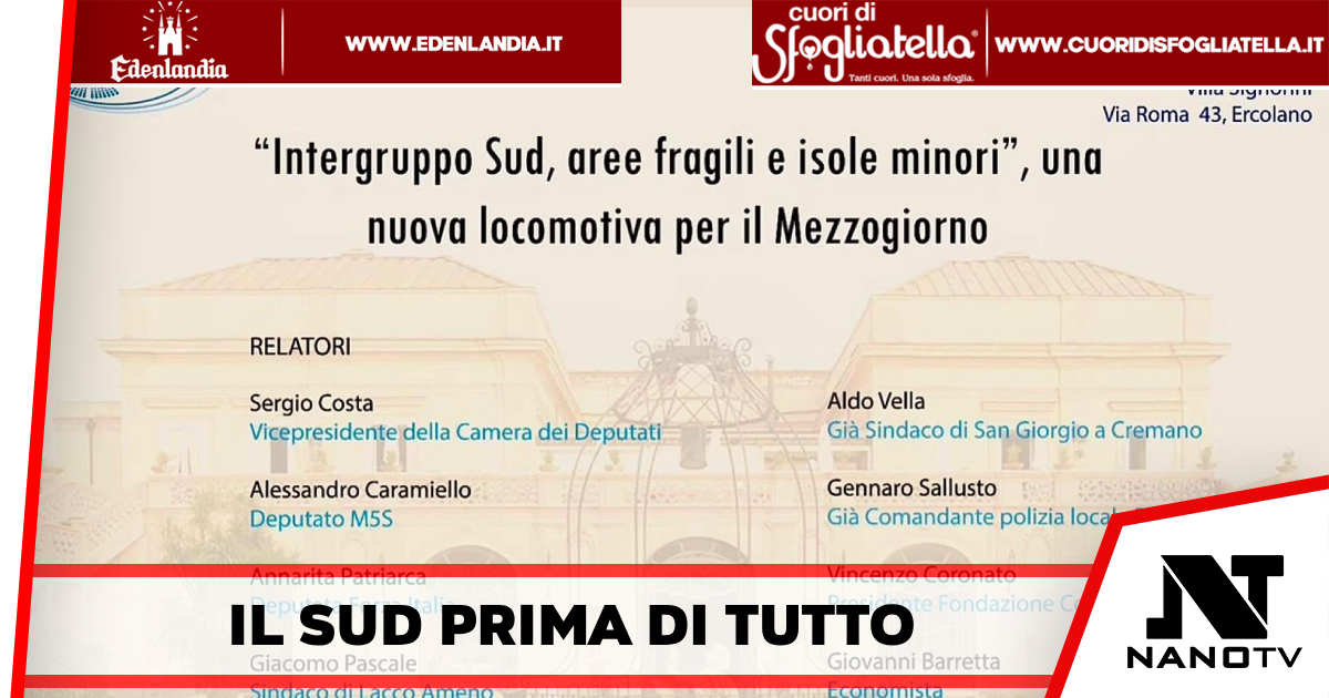 Napoli – “Il Sud prima di tutto” Venerdì 31 maggio, ore 17