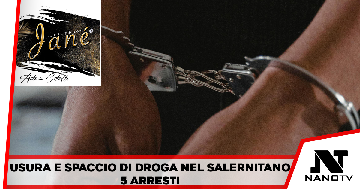Usura, estorsione e droga, 5 persone arrestate. Lo spaccio avveniva nelle piazze del Salernitano