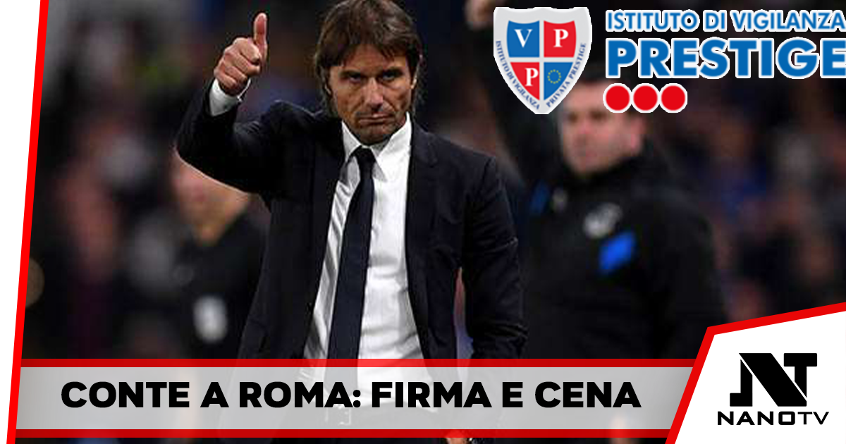 Conte a Roma: firma e cena con De Laurentiis