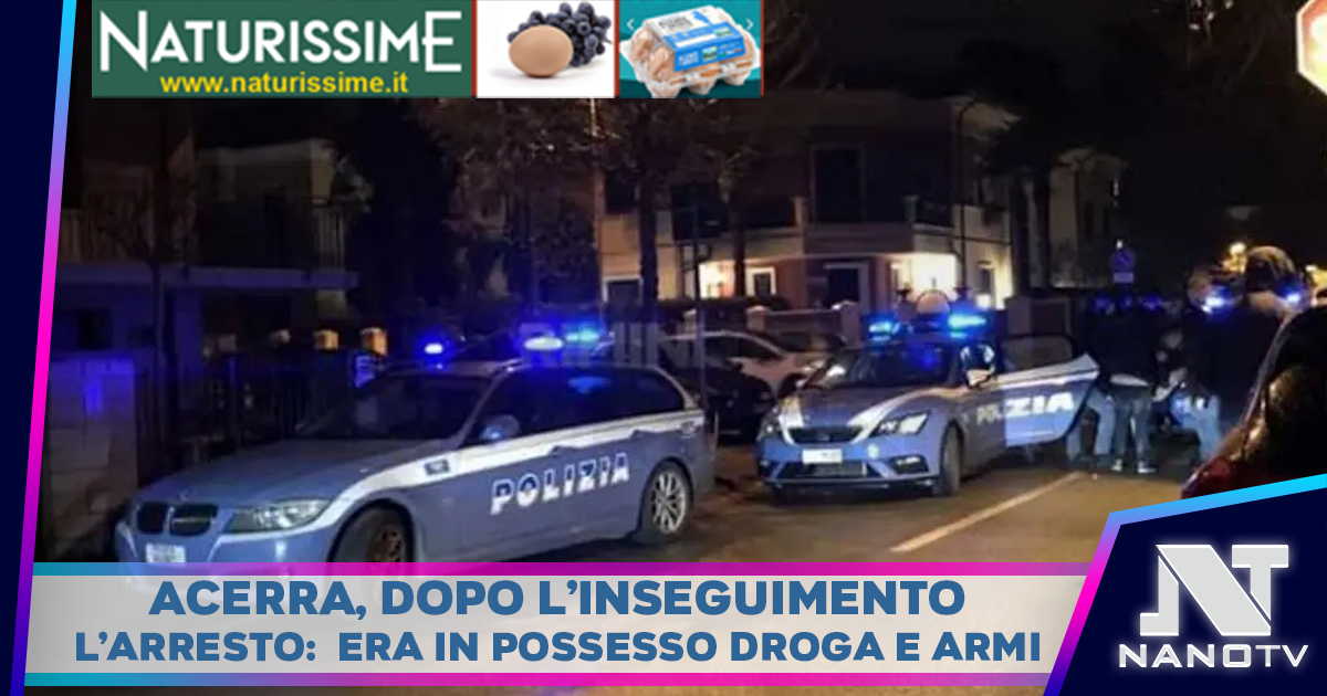 Acerra, giovane arrestato dopo aver forzato un posto di blocco della Polizia di Stato