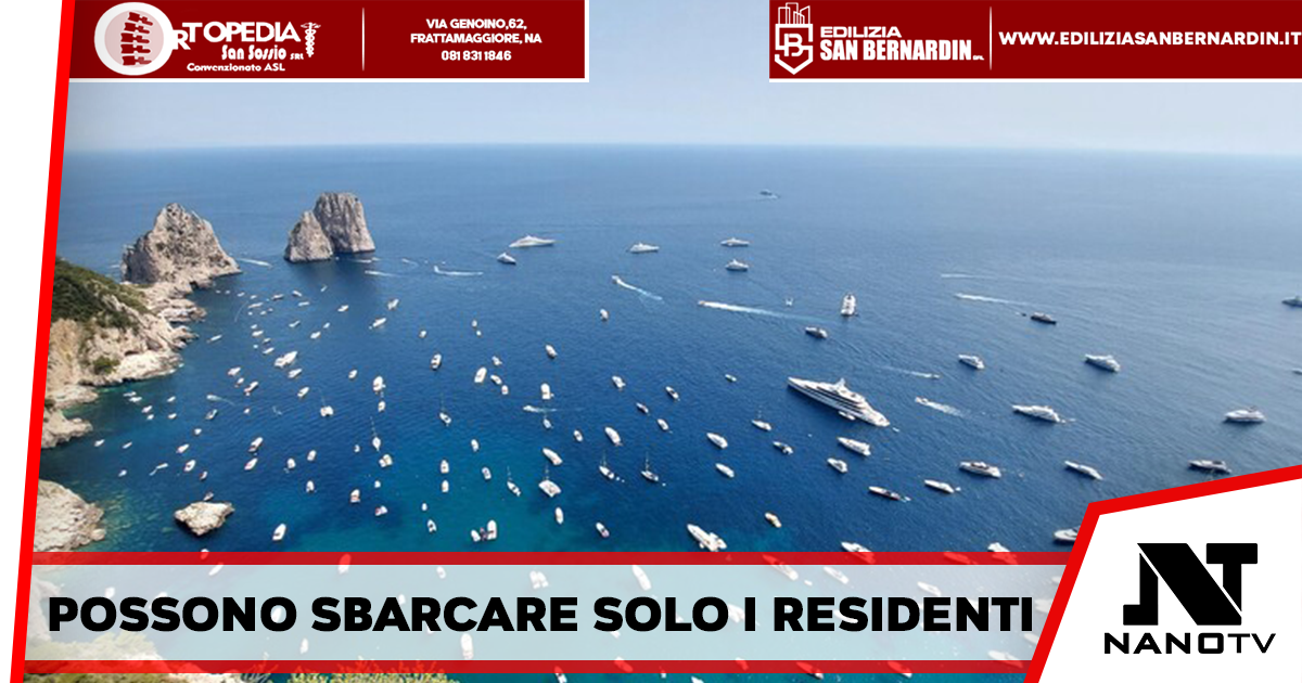 Capri e Sorrento – Ancora non risolto il problema idrico di Castellammare di Stabia, inoltre da stamattina possono sbarcare sull’isola di Capri solo i residenti
