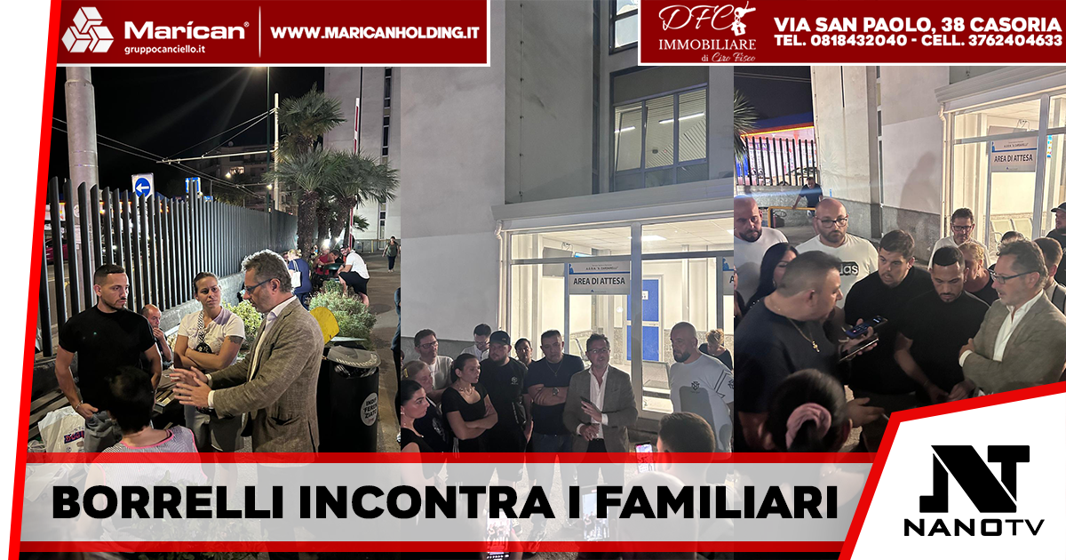 Scampia – Borrelli incontra al Cardarelli i familiari delle vittime e dei feriti, tra cui sette bambini: “Doveroso dare un volto a questa famiglia, vera vittima del disastro e che non potrà rientrare a casa”