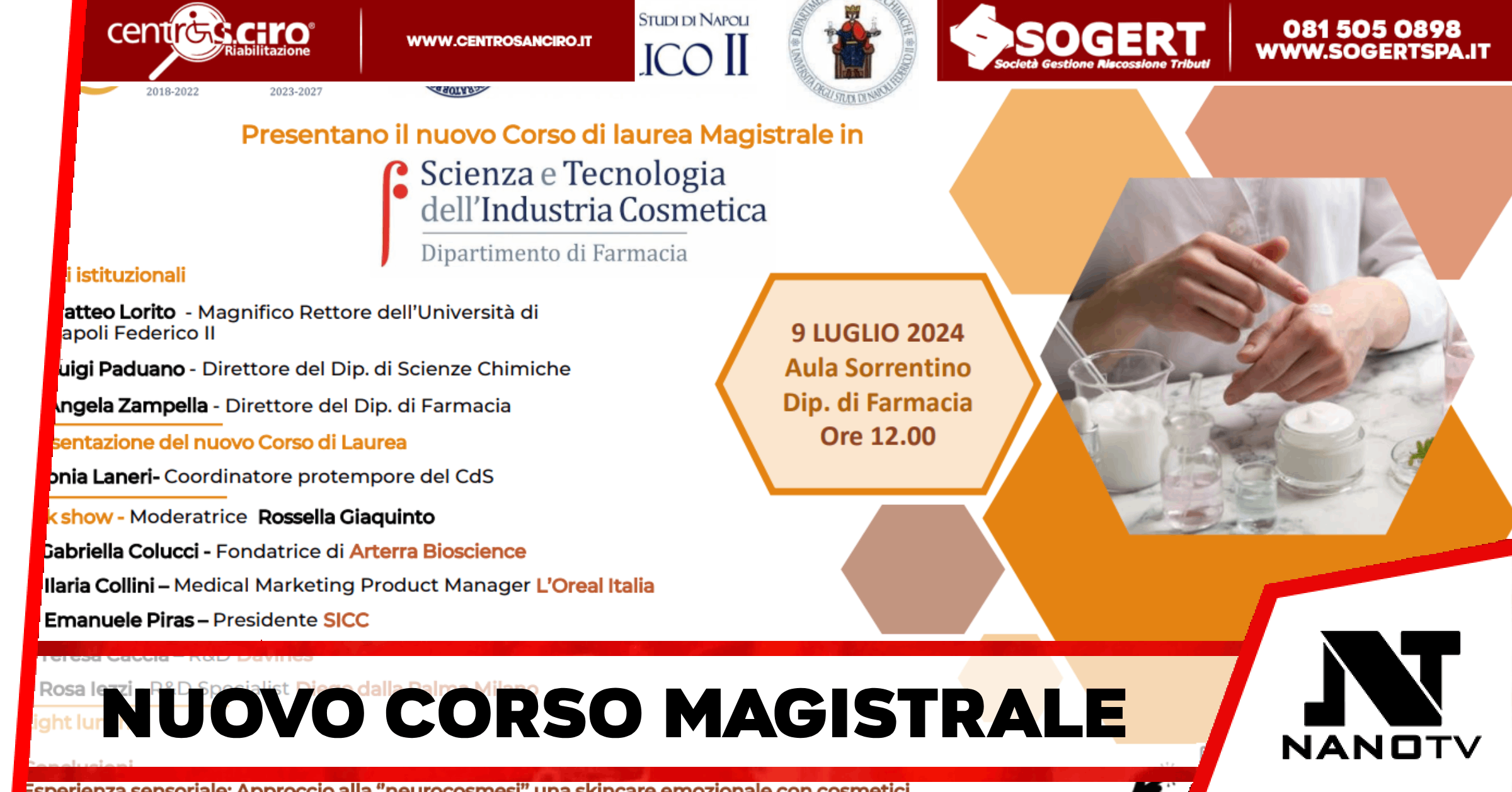 Napoli – Presentazione del nuovo Corso Magistrale scienza e tecnologia dell’industra cosmetica